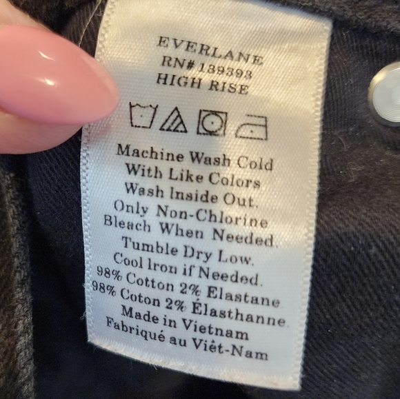 Everlane Highrise Black Jeans. Women's size 27. - Picture 3 of 14